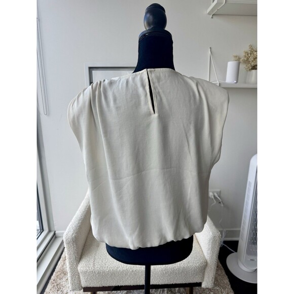 Express Cream Rhinestone Sleeveless Bubble Hem Tank Size Large NEW! - Picture 5 of 6